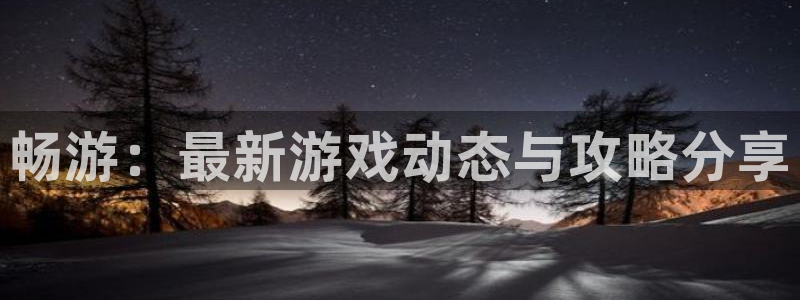 奇亿娱乐测速：畅游：最新游戏动态与攻略分享